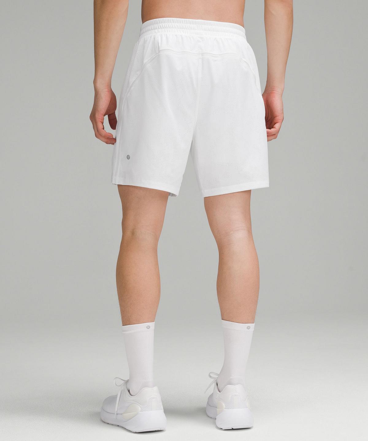 White Men Lululemon Pace Breaker Lined 7" Shorts | AU_LuLu81468