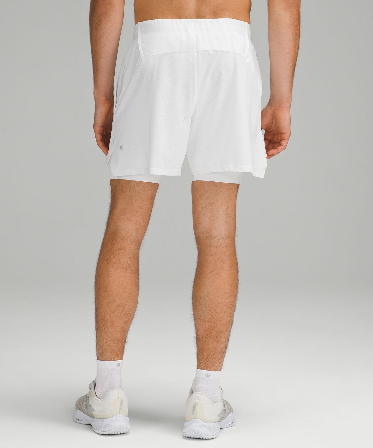 White Men Lululemon Vented Tennis 6" Shorts | AU_LuLu50751