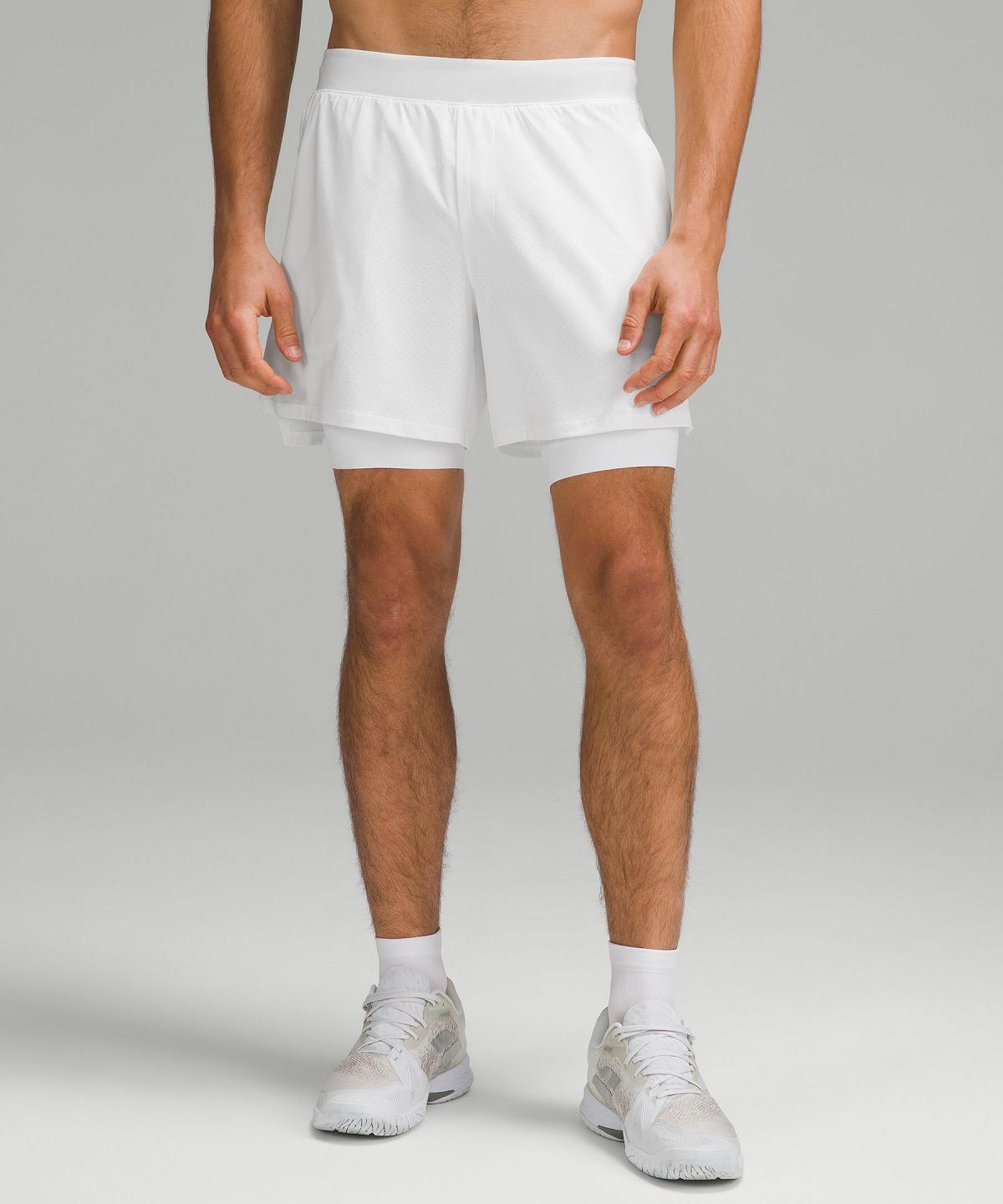 White Men Lululemon Vented Tennis 6" Shorts | AU_LuLu50751