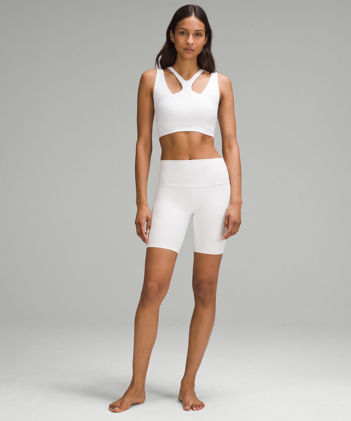 White Women Lululemon Bend This Scoop and Square Sports Bra | AU_LuLu57667