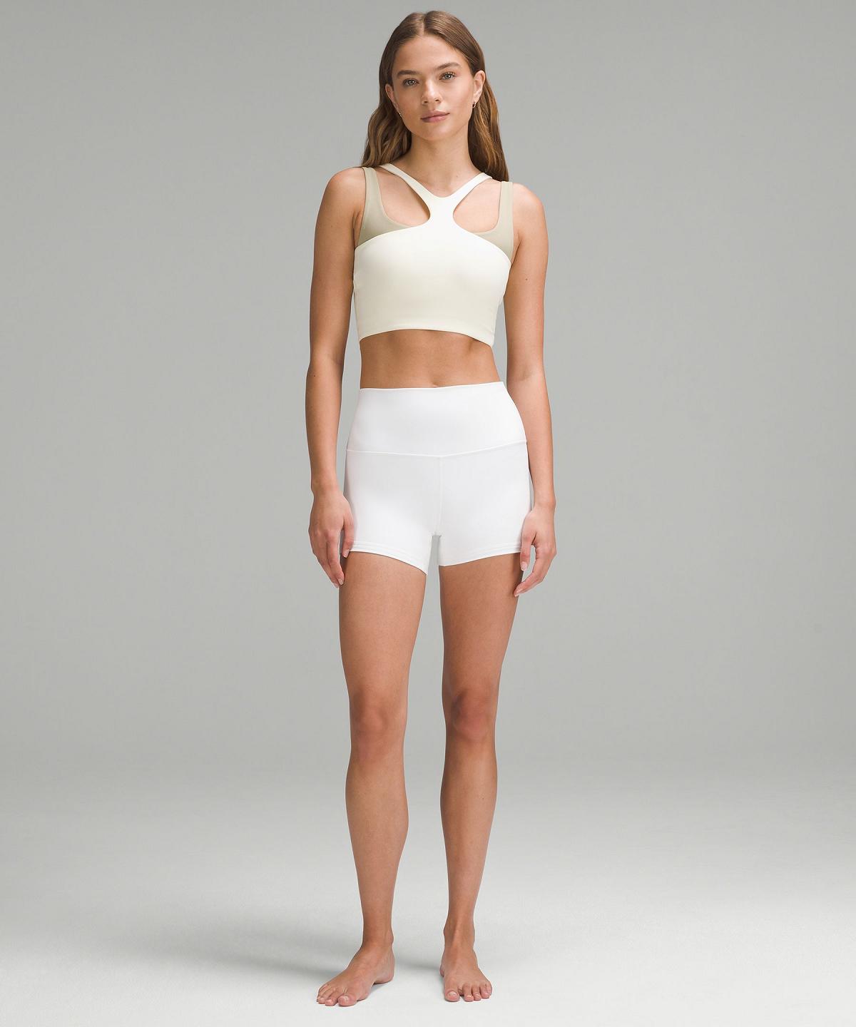 White Women Lululemon Bend This V and Racer Sports Bra | AU_LuLu30623