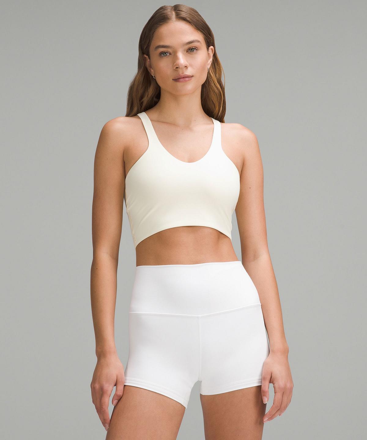 White Women Lululemon Bend This V and Racer Sports Bra | AU_LuLu30623