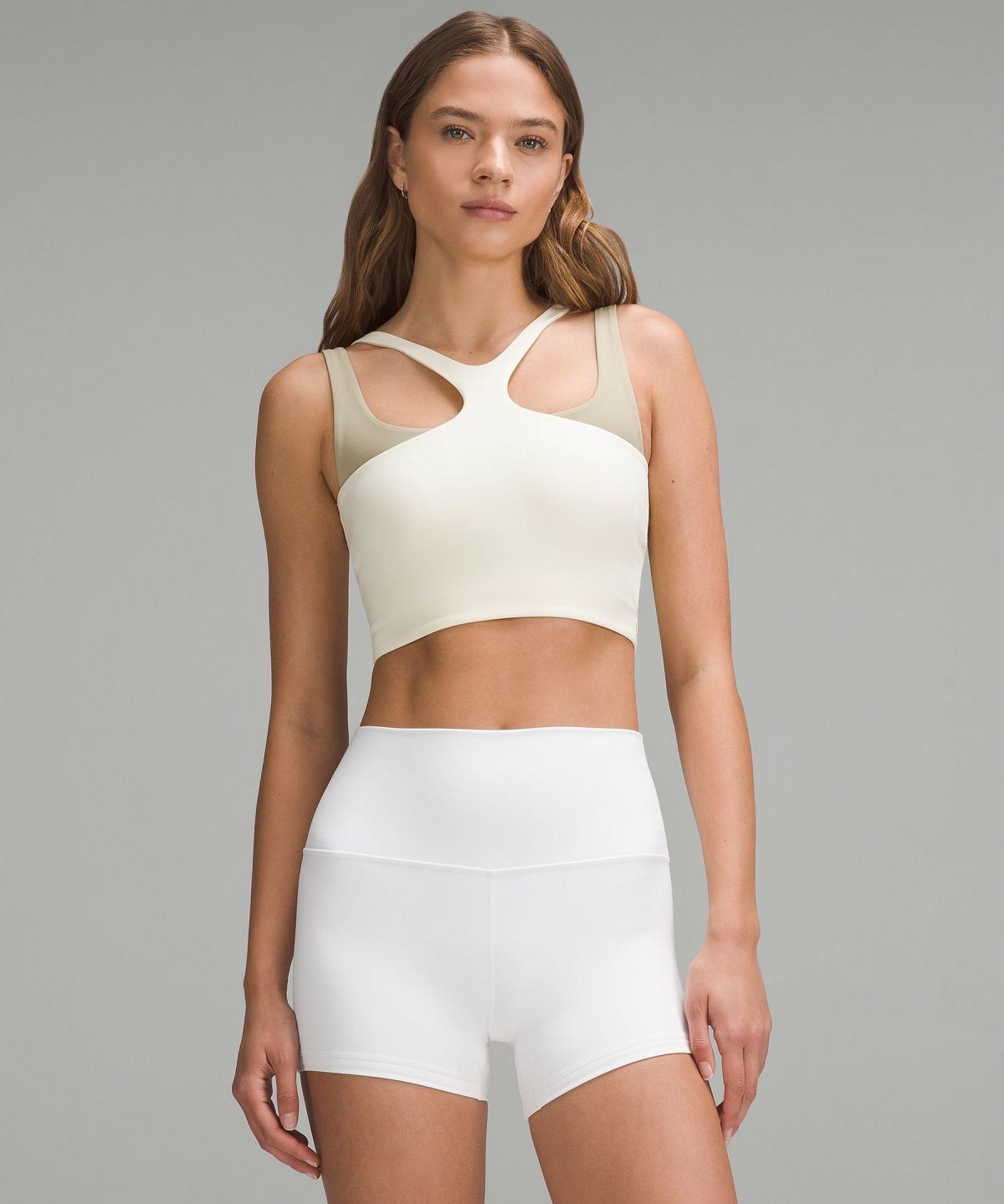 White Women Lululemon Bend This V and Racer Sports Bra | AU_LuLu30623