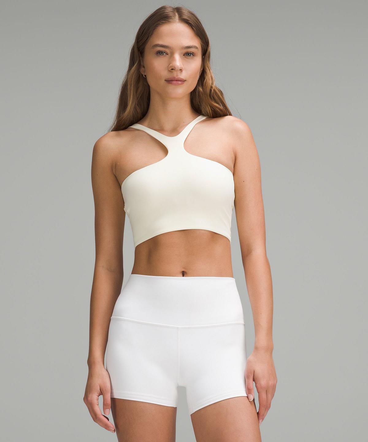 White Women Lululemon Bend This V and Racer Sports Bra | AU_LuLu30623