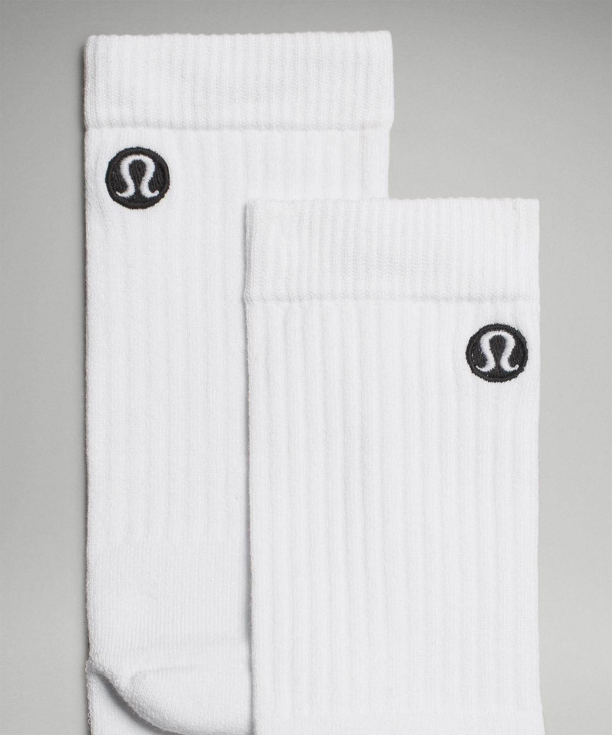 White Women Lululemon Daily Stride Ribbed Comfort Crew Socks | AU_LuLu49720