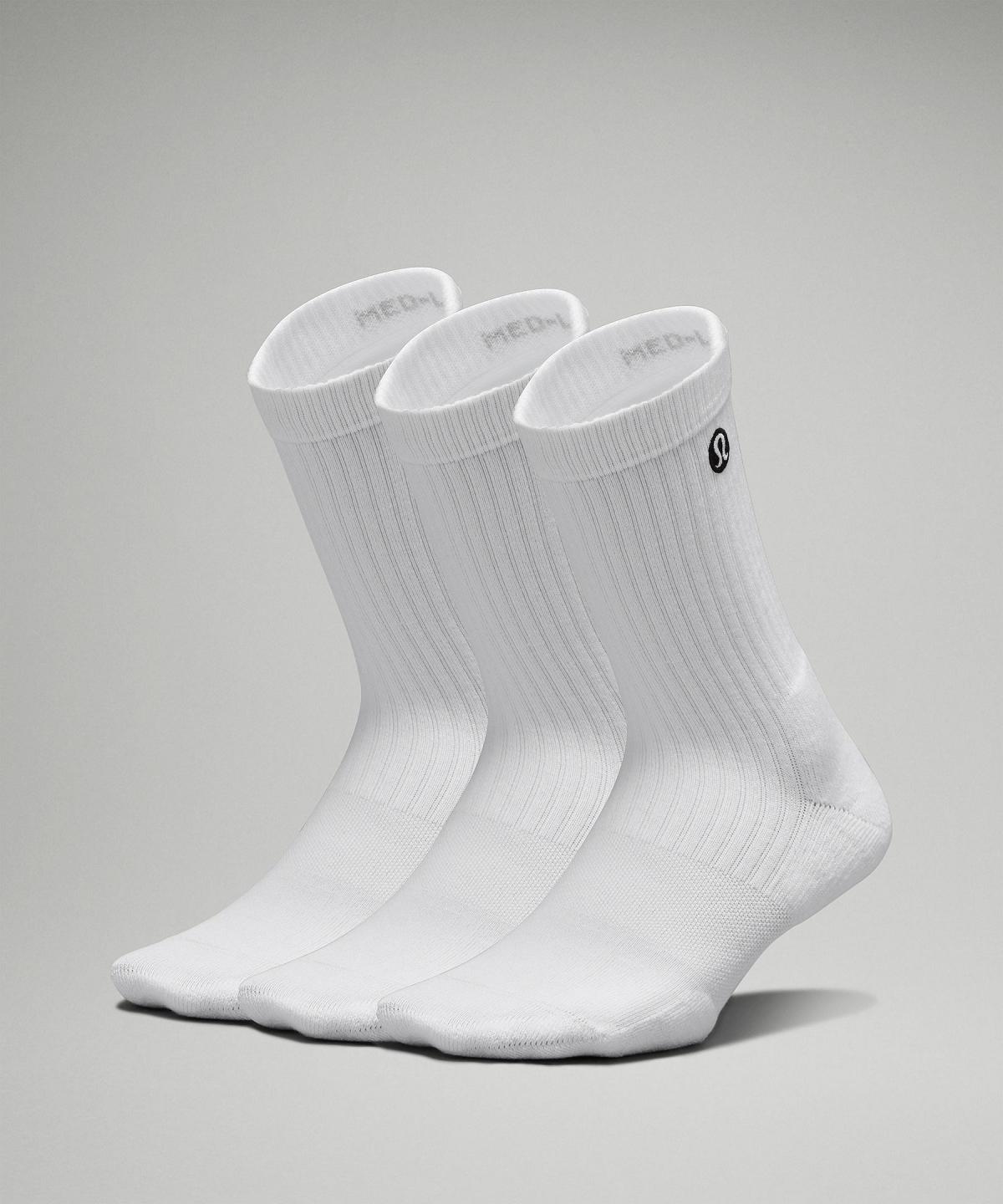 White Women Lululemon Daily Stride Ribbed Comfort Crew Socks | AU_LuLu49720