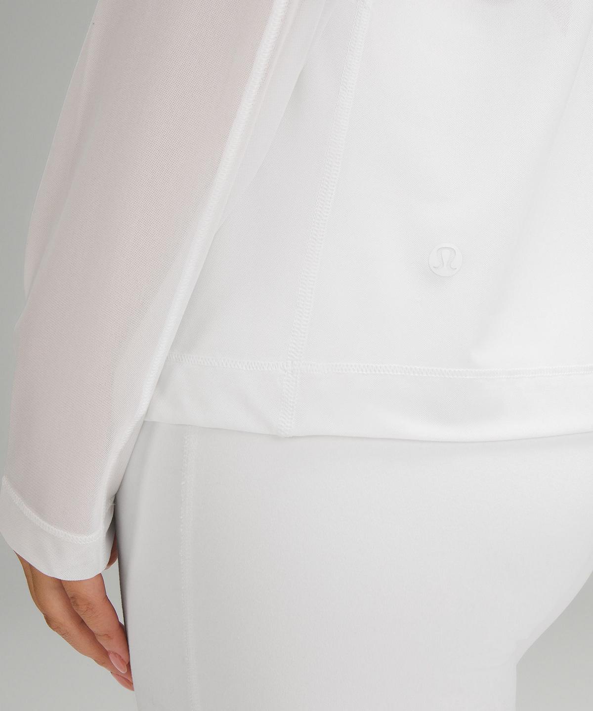 White Women Lululemon Keyhole Mesh Long Sleeve Shirts | AU_LuLu11488