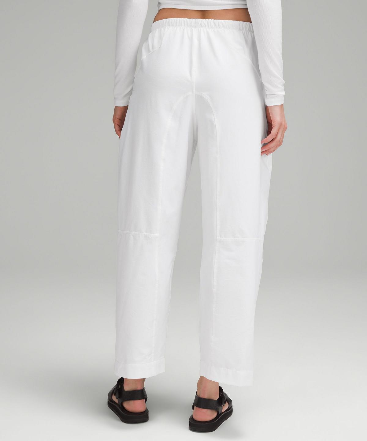 White Women Lululemon Lightweight Mid-Rise Barrel-Leg Cropped Pants | AU_LuLu99353