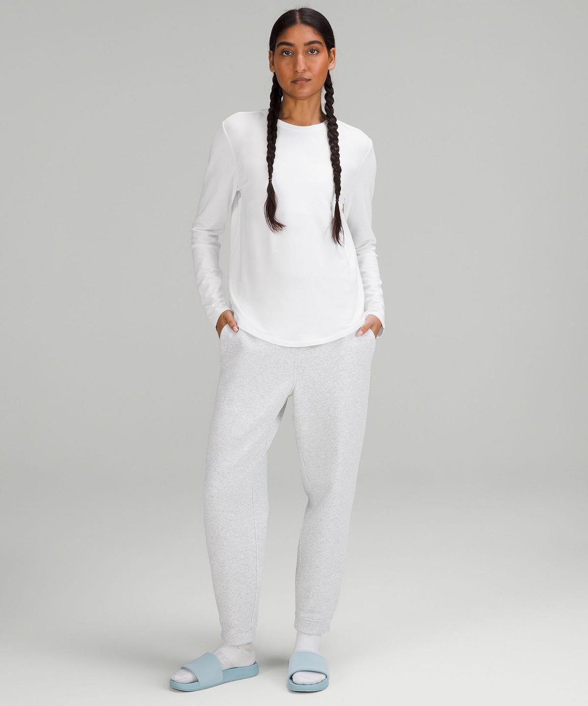 White Women Lululemon Love Modal Fleece Long Sleeve Shirts | AU_LuLu46381