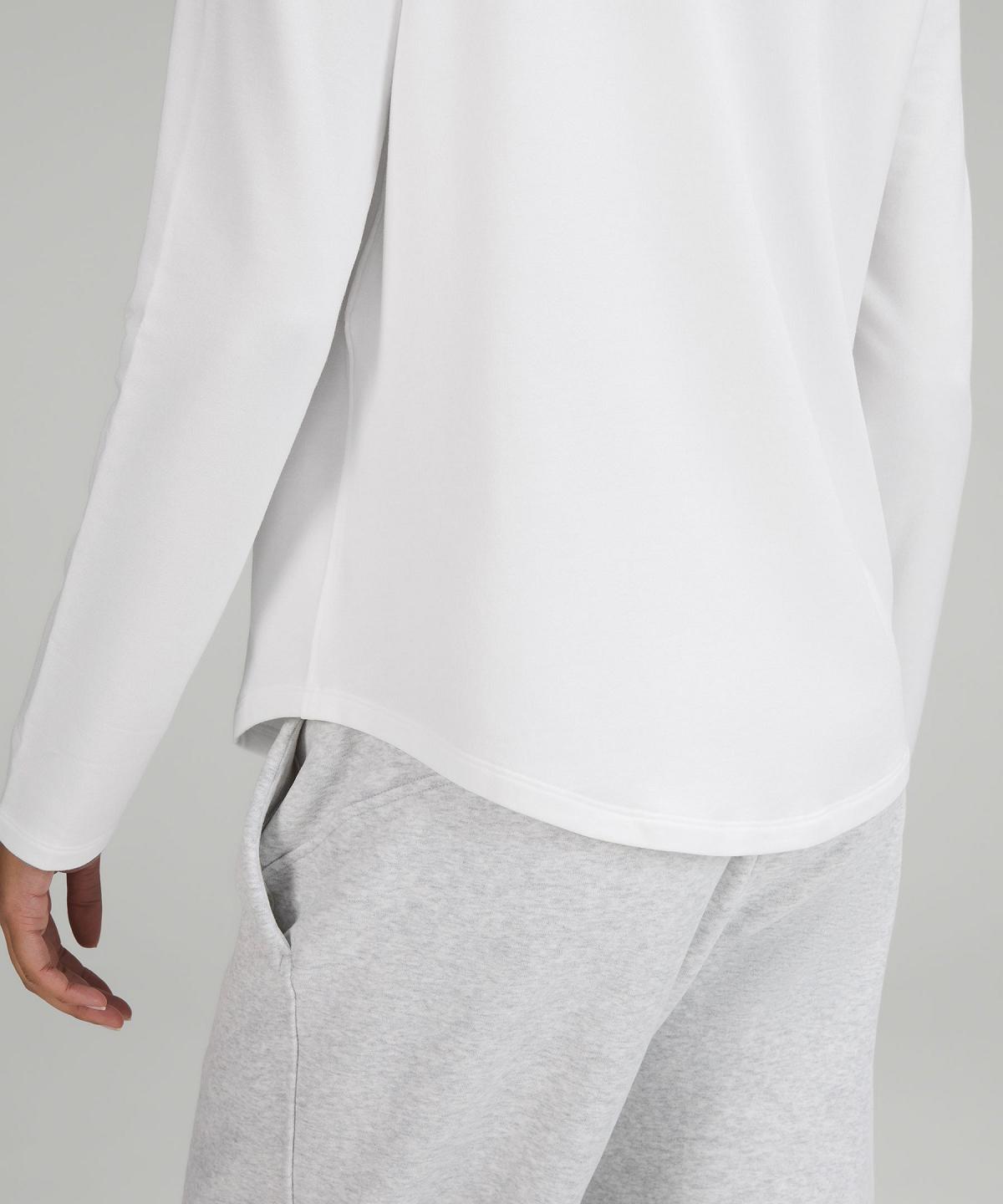 White Women Lululemon Love Modal Fleece Long-Sleeve Shirts | AU_LuLu12898