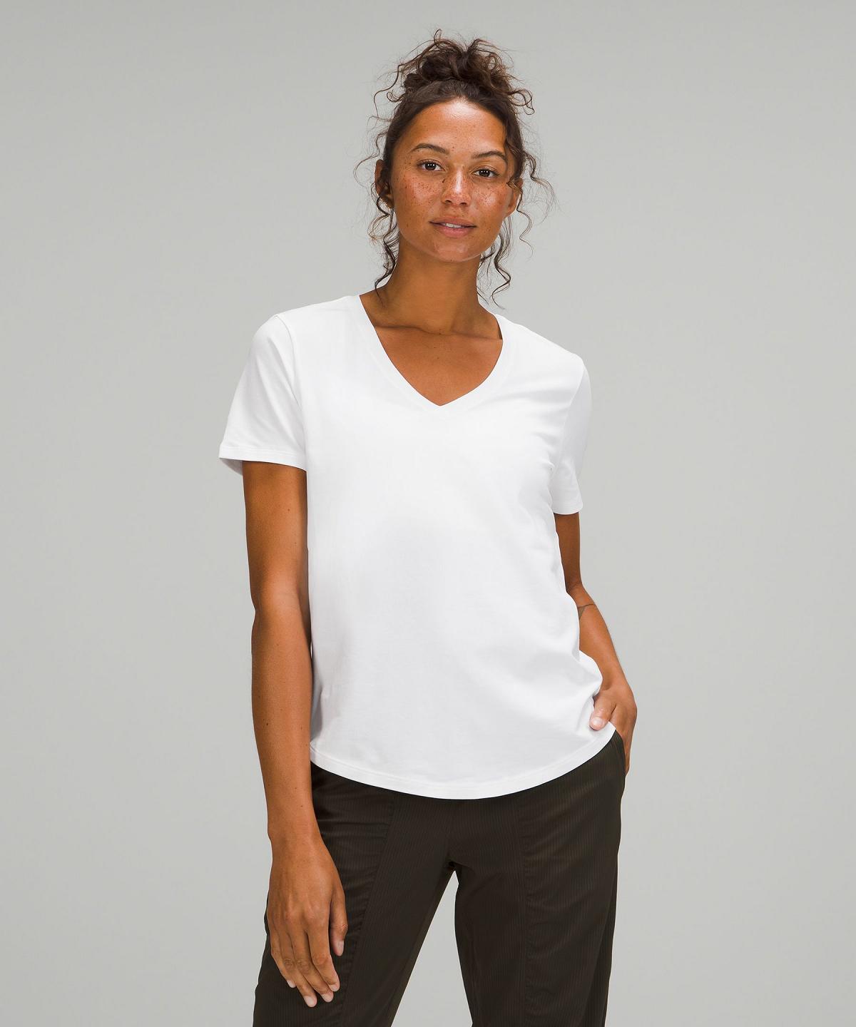 White Women Lululemon Love V-Neck T-Shirt Shirts | AU_LuLu61228