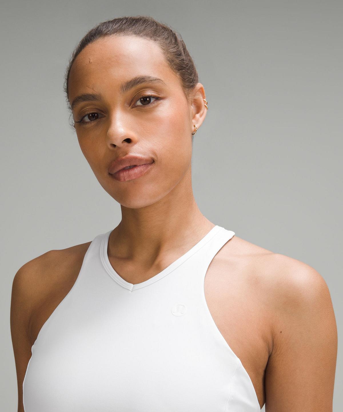 White Women Lululemon Narrow Hem Cropped Tennis Shirts | AU_LuLu23343