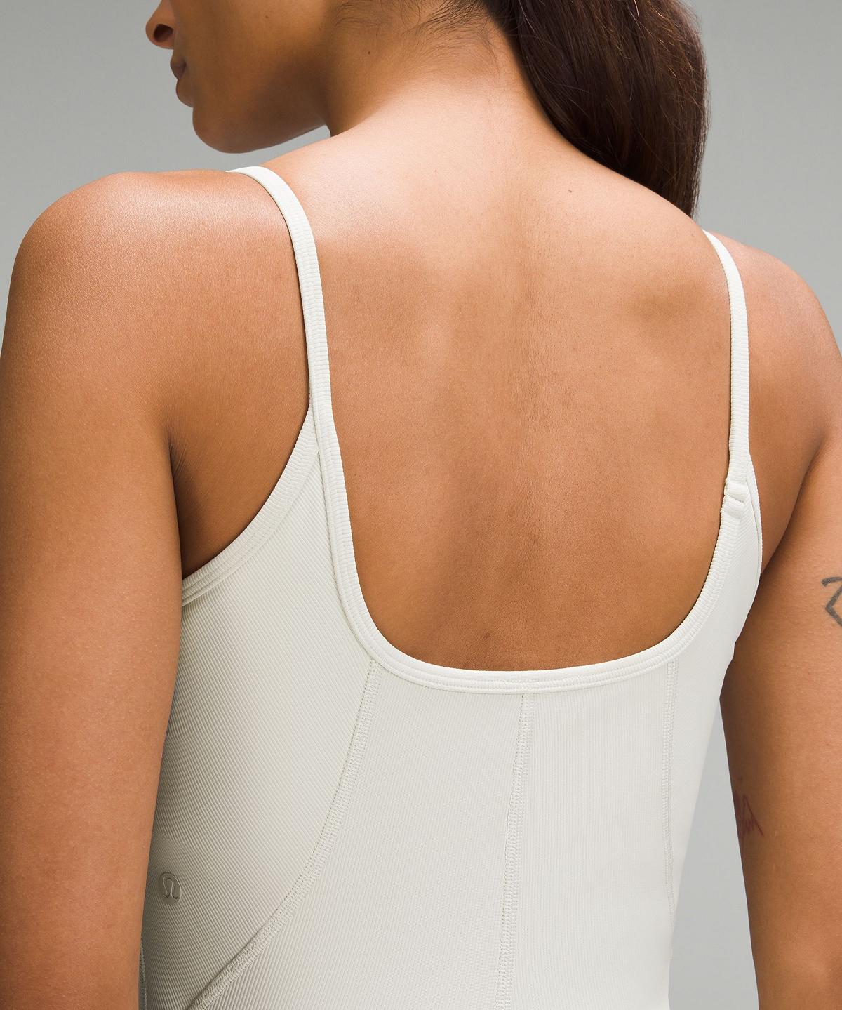 White Women Lululemon Ribbed Contoured Unitard 6" Bodysuit | AU_LuLu70829