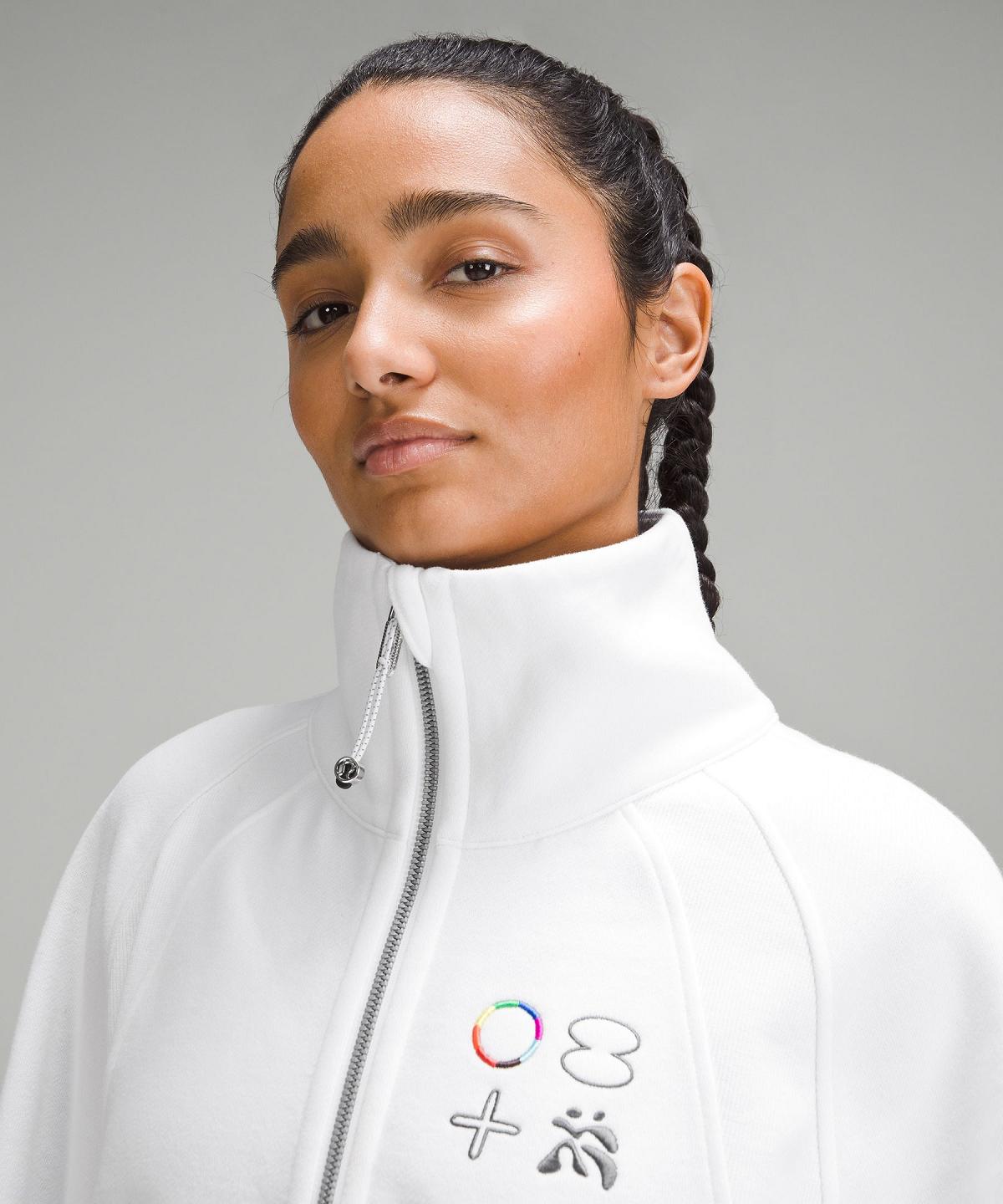 White Women Lululemon Scuba Oversized Funnel-Neck Half Zip Hoodies & Sweatshirts | AU_LuLu14558