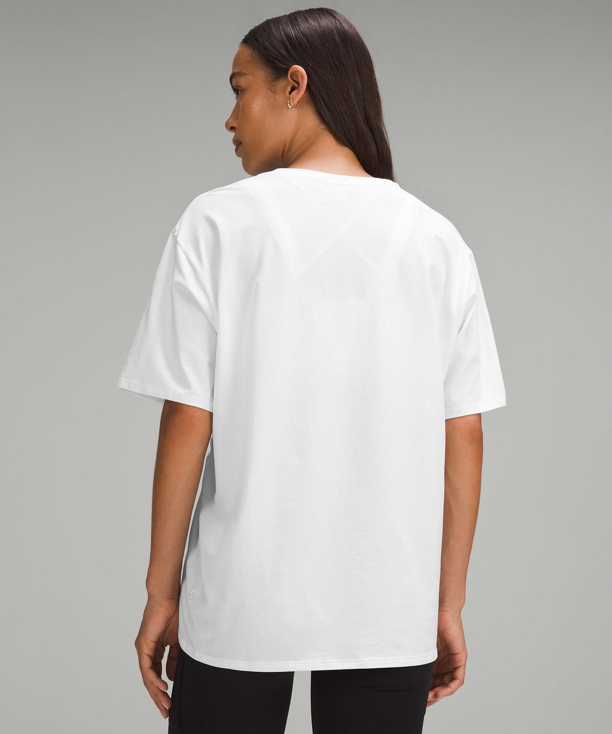 White Women Lululemon Side-Cinch Cotton T-Shirt Shirts | AU_LuLu10215