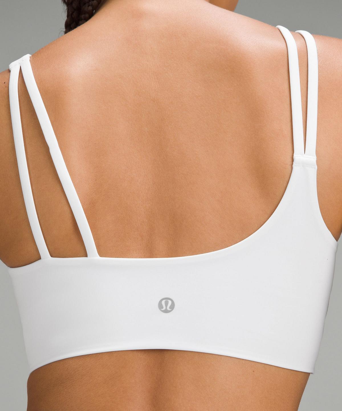 White Women Lululemon Soft Foam Cup Asymmetrical Sports Bra | AU_LuLu43787