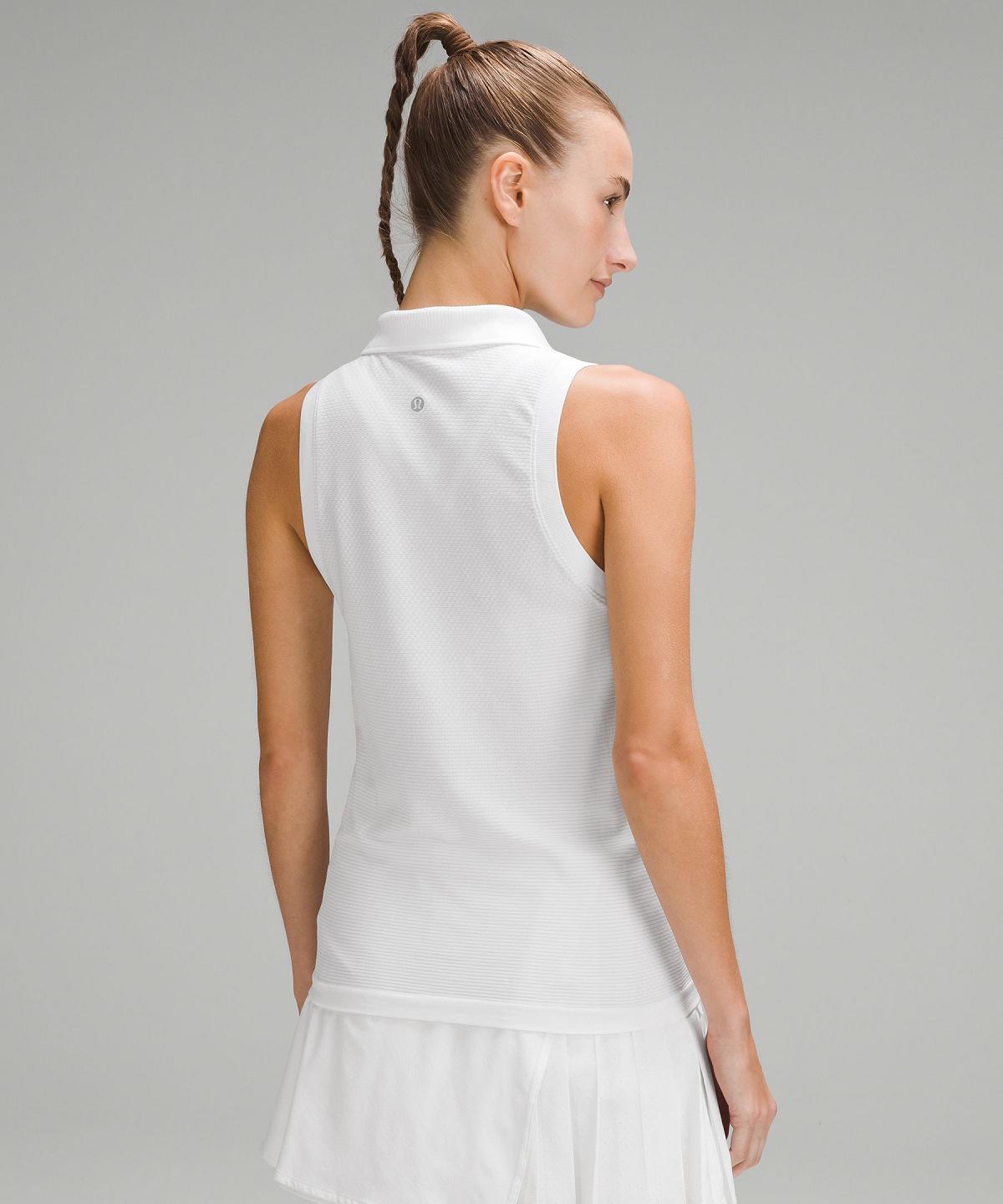 White Women Lululemon Swiftly Tech Sleeveless Polo Shirts | AU_LuLu17271