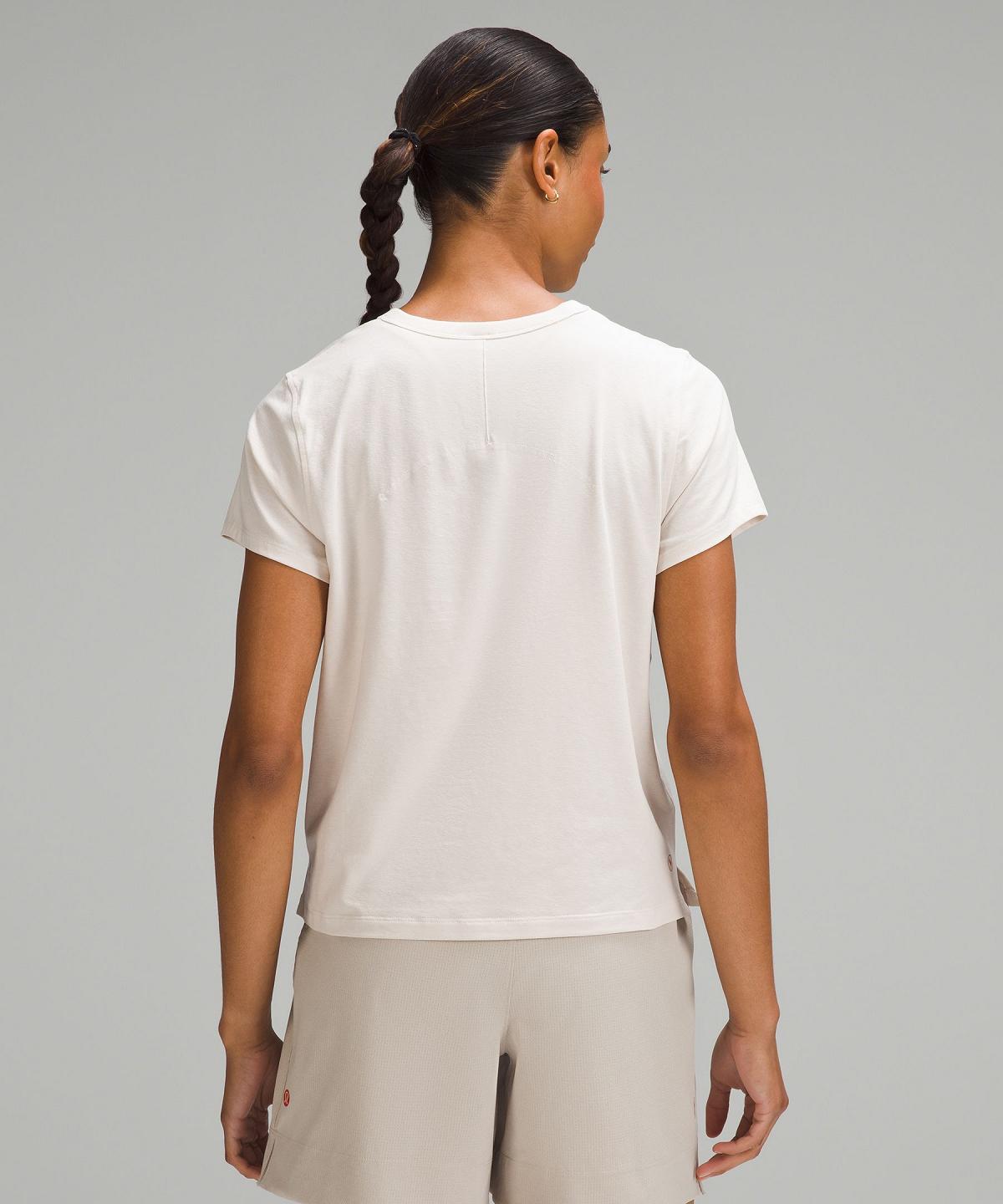 White Women Lululemon Team Canada Classic-Fit Cotton-Blend T Shirts | AU_LuLu56180