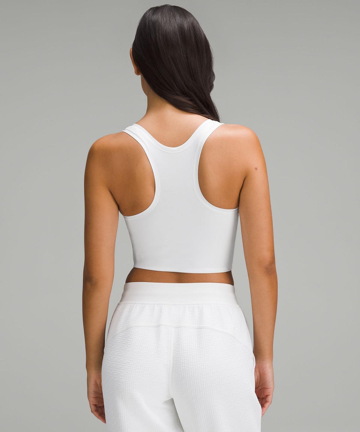 White Women Lululemon Wundermost Ultra-Soft Nulu Scoop-Neck Cropped Tank Tank Top | AU_LuLu98525