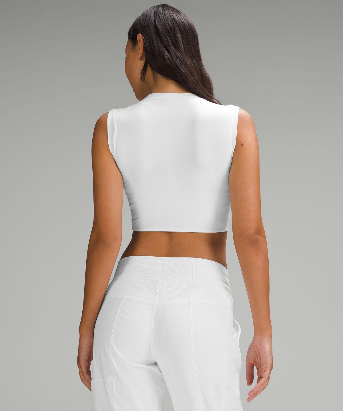 White Women Lululemon Wundermost Ultra-Soft Nulu Super-Cropped Tank Top | AU_LuLu13023