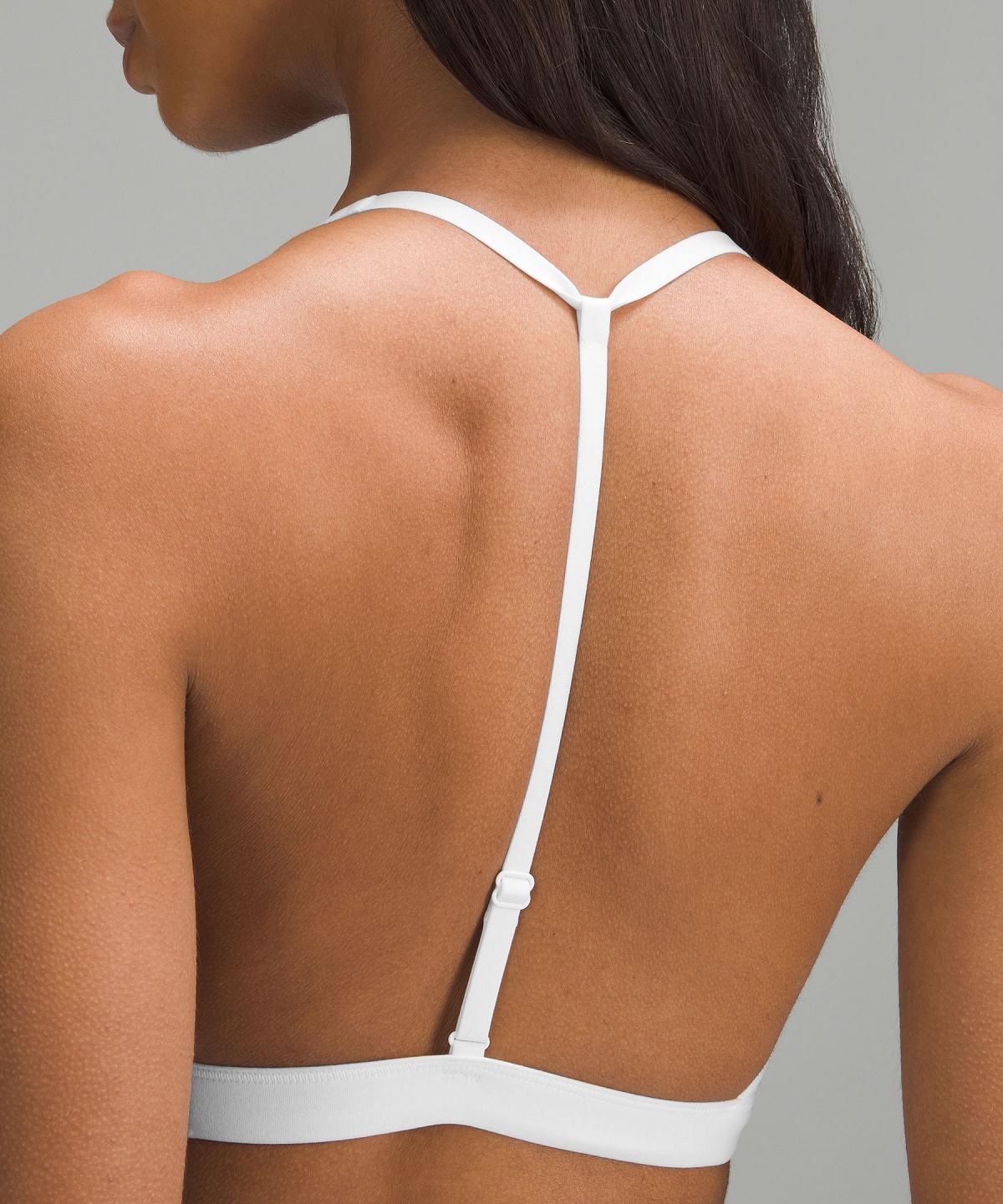 White Women Lululemon Wundermost Ultra-Soft Nulu T-Strap Trianglelette Sports Bra | AU_LuLu70491