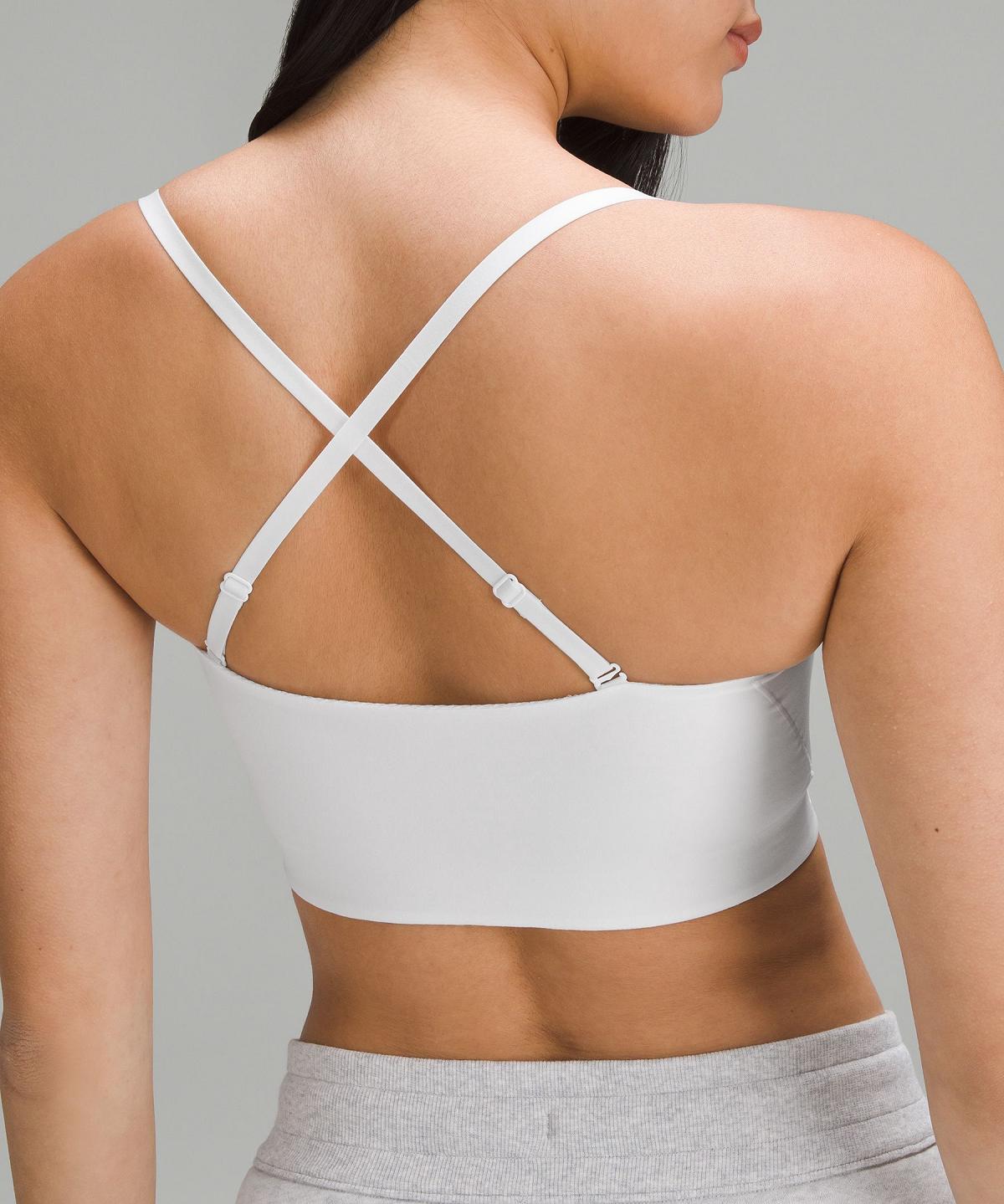 White Women Lululemon Wundermost Ultra-Soft Nulu Bandeaulette Sports Bra | AU_LuLu60063