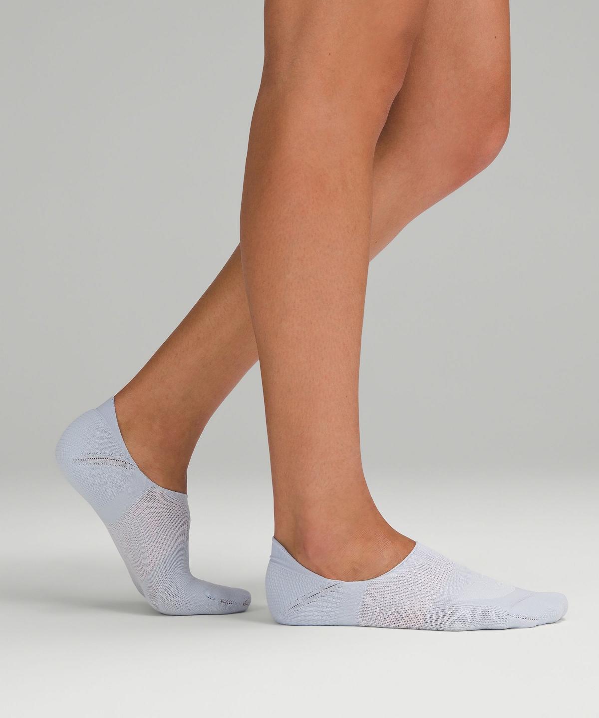 White / Blue / Pink Women Lululemon Power Stride No-Showwith Active Grip Socks | AU_LuLu13645