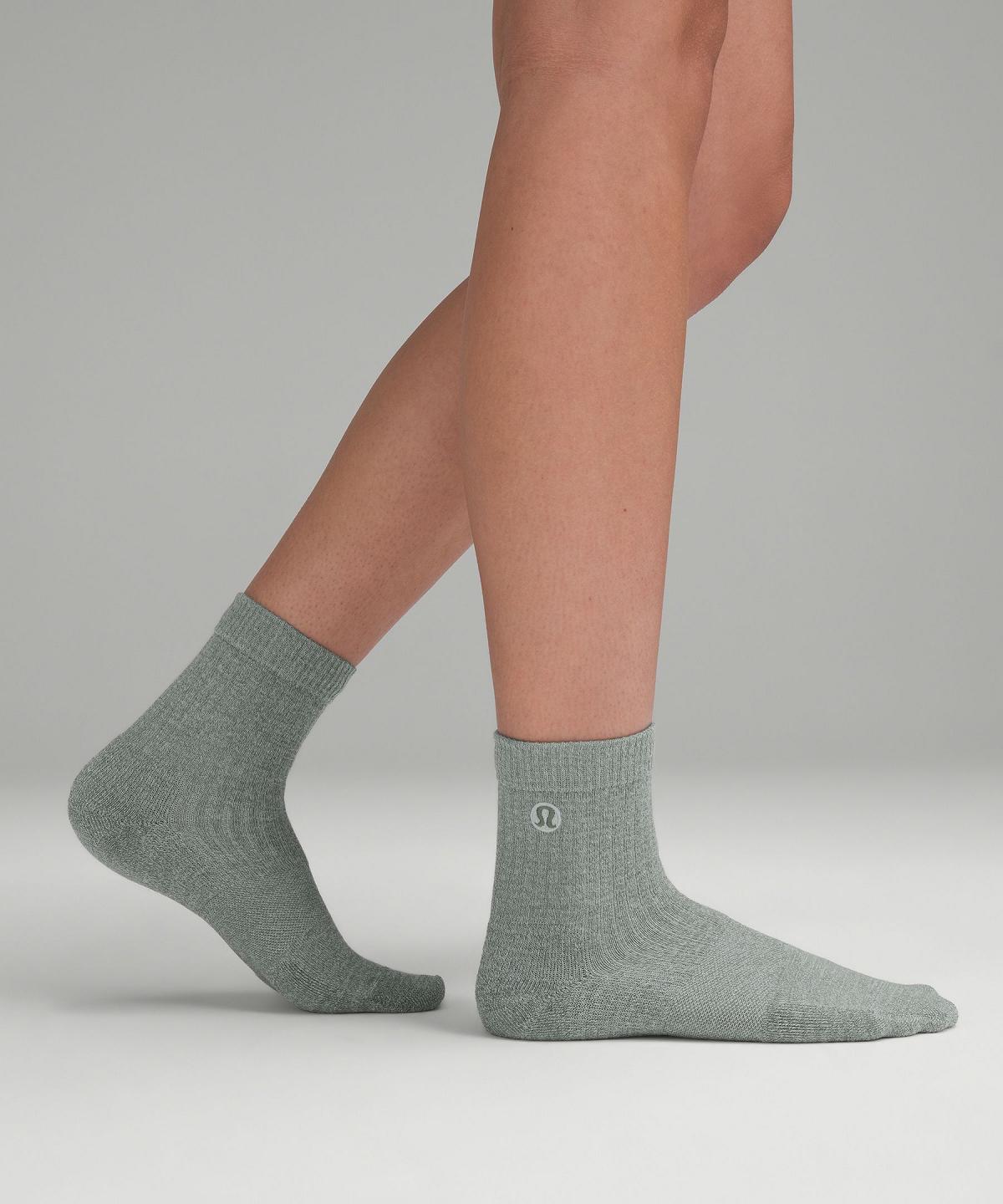 White / Green / Pink Women Lululemon Daily Stride Quarter Socks | AU_LuLu31448