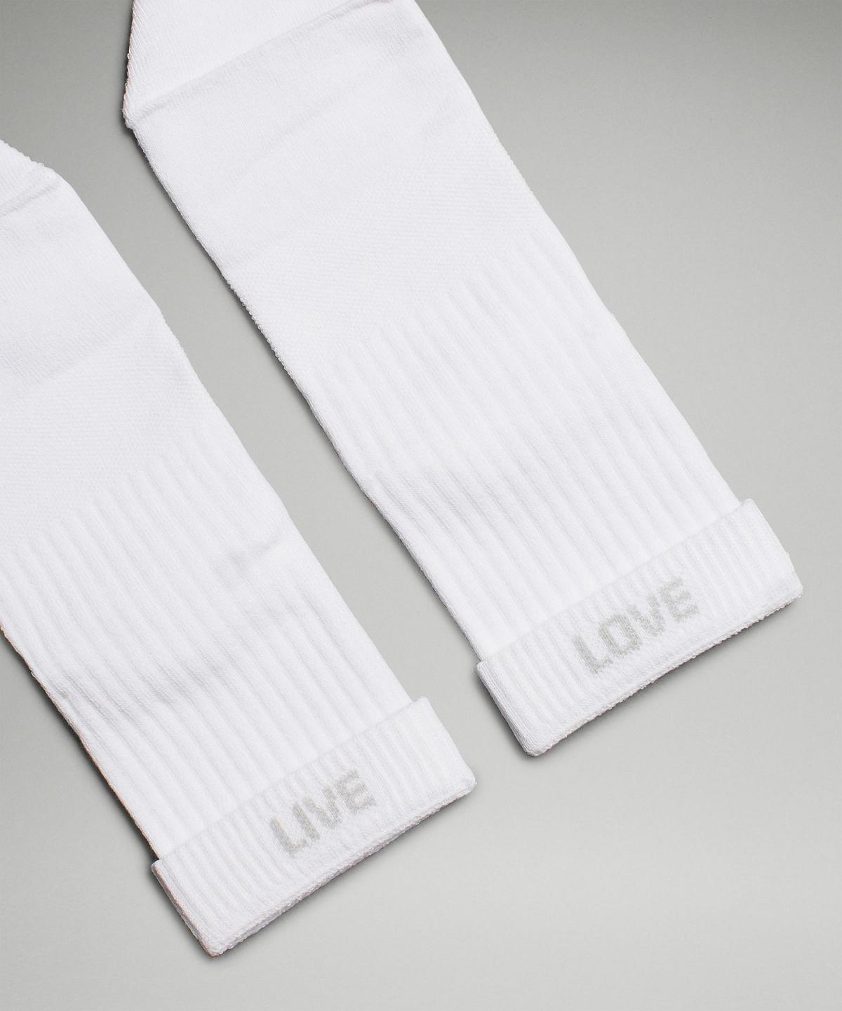 White / Green / Pink Women Lululemon Daily Stride Quarter Socks | AU_LuLu31448