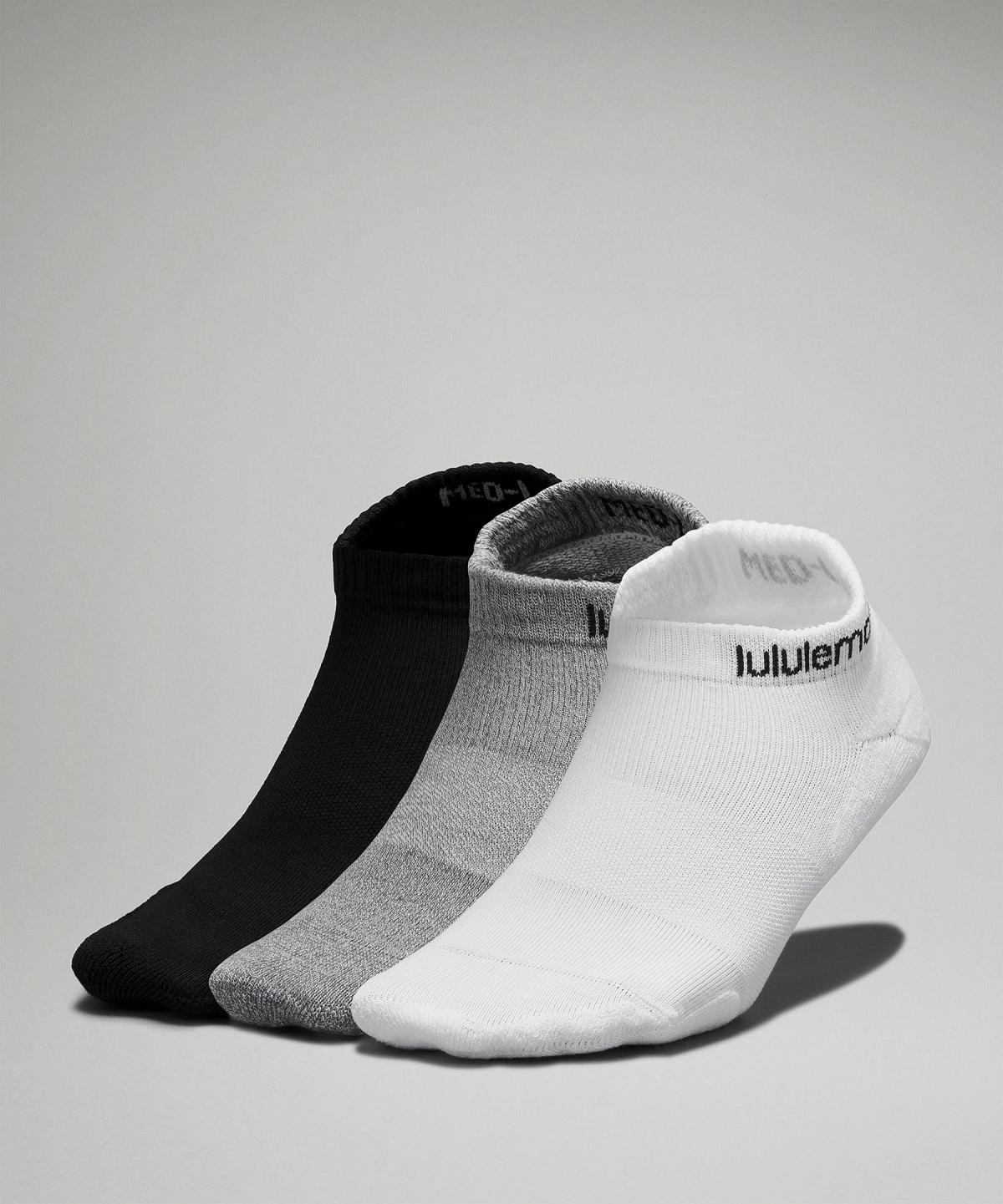 White / Grey / Black Women Lululemon Daily Stride Comfort Low-Ankle Socks | AU_LuLu23251