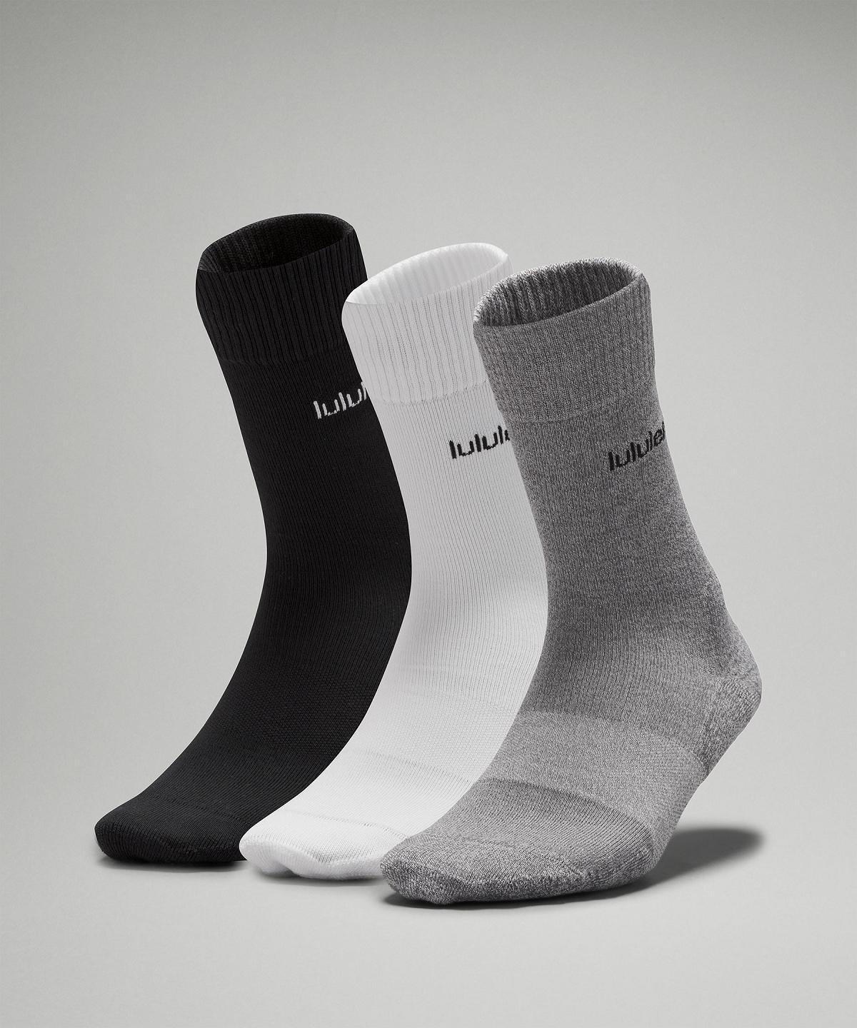 White / Grey / Black Women Lululemon Daily Stride Comfort Crew Socks | AU_LuLu51058