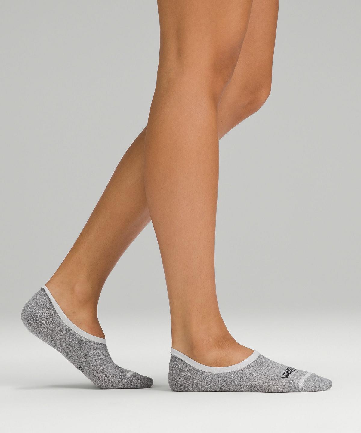 White / Grey / Black Women Lululemon Daily Stride Comfort No-Show Socks | AU_LuLu42629